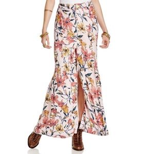 Free People Floral split skirt